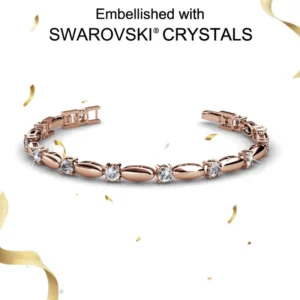 Daisini 925 Sterling Silver Fashion Swarovski Crystals Bracelets for Women Fashion Tennis Bracelet Girl Wedding Party Jewelry