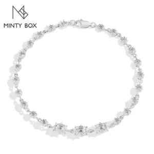 MINTYBOX S925 Octagonal Cutting Moissanite Bracelets for Women Lab Diamond 15-20cm 18k Gold Plated Luxury Wedding Jewelry
